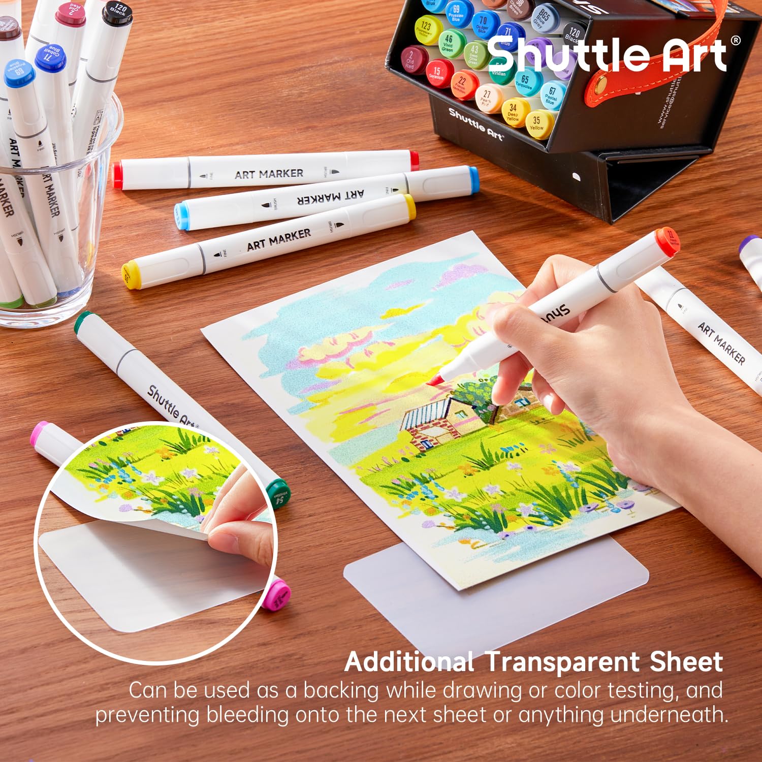Amazon.co.jp: Shuttle Art イラストマーカー 24色セット 筆タイプ